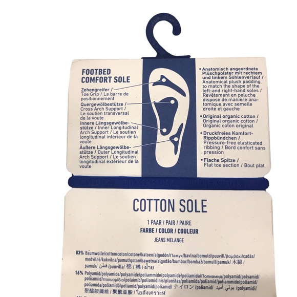 NWT Birkenstock Cotton Sole Jeans Melange Size M6-M8 - Picture 3 of 4